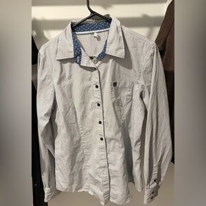 Cinch Blue and White Striped Shirt